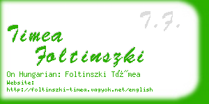 timea foltinszki business card